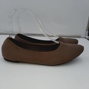 Jellypop Taupe Apex Knitted Flats w/ memory foam sock  7